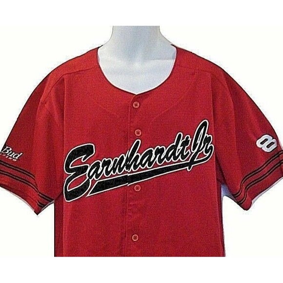 Dale Earnhardt Jr Nascar Jersey Vintage Chase Embroidered Bud Racing Size L - Picture 2 of 8